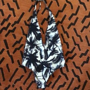 Mikoh Palm Print Hinano one piece, size SMALL